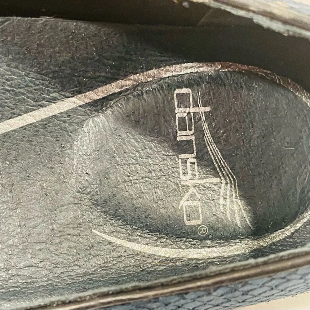 Dansko “Oksana” Blue Velvety Suede Women’s Loafers | Black Leather Accent Band